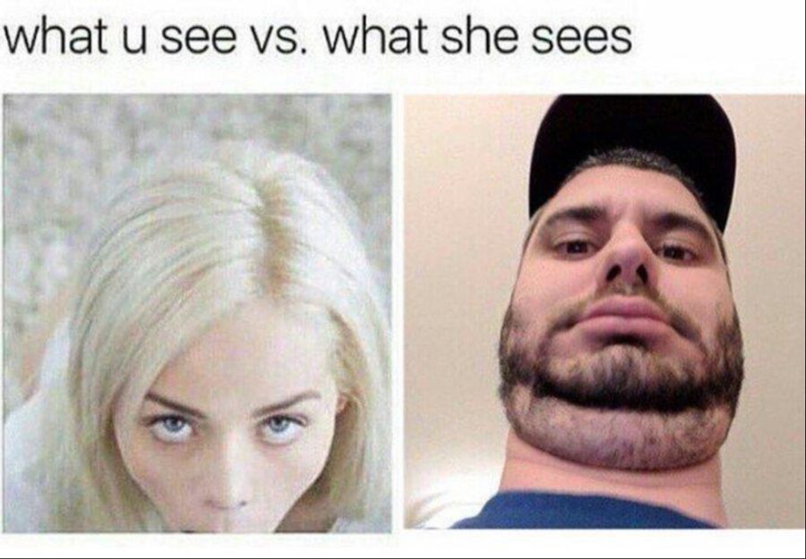 Dieses Bild verwendet einen expliziten sexuellen Kontext («what u see vs. what she sees»), der Frauen objektiviert und in einem erniedrigenden Rahmen darstellt. Solche Inhalte zirkulierten in den internen Polizei-Chats ohne Widerspruch – ein klares Zeichen für eine toxische, frauenfeindliche Gesprächskultur.