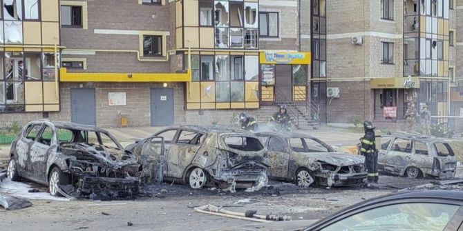ausgebrannte Autos Belgorod