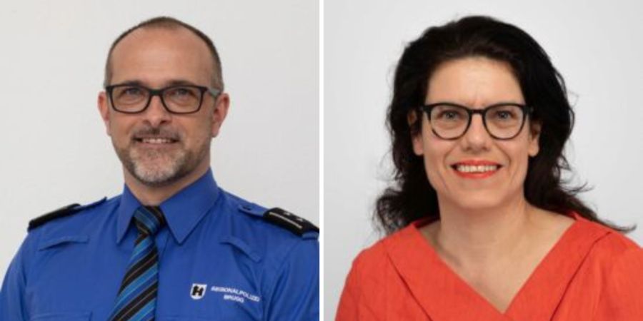 Regionalpolizei-Chef Andreas Lüscher und Stadtpräsidentin Barbara Horlacher ziehen positive Bilanz.