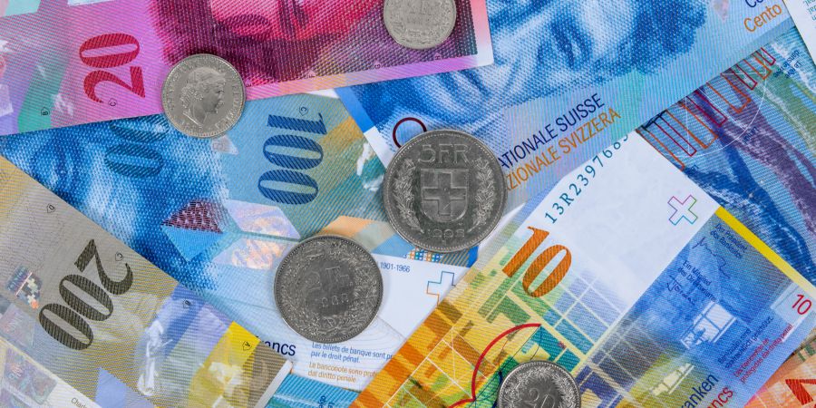Franken Geldscheine Münzen Schweiz