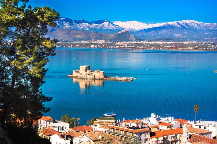 Burg Bourtzi in Nafplio, Griechenland