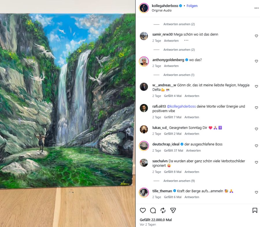 So sieht das Kunstwerk von Blume am Ende aus.