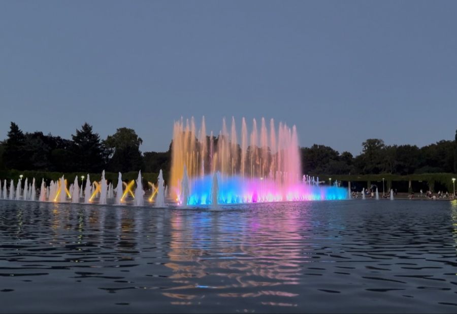 Der Multimedia-Brunnen in Wroclaw gehört zu den grössten in Europa.