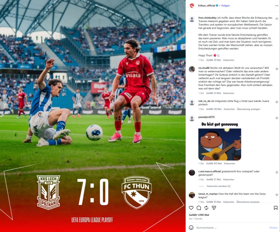 FC Thun Europa League