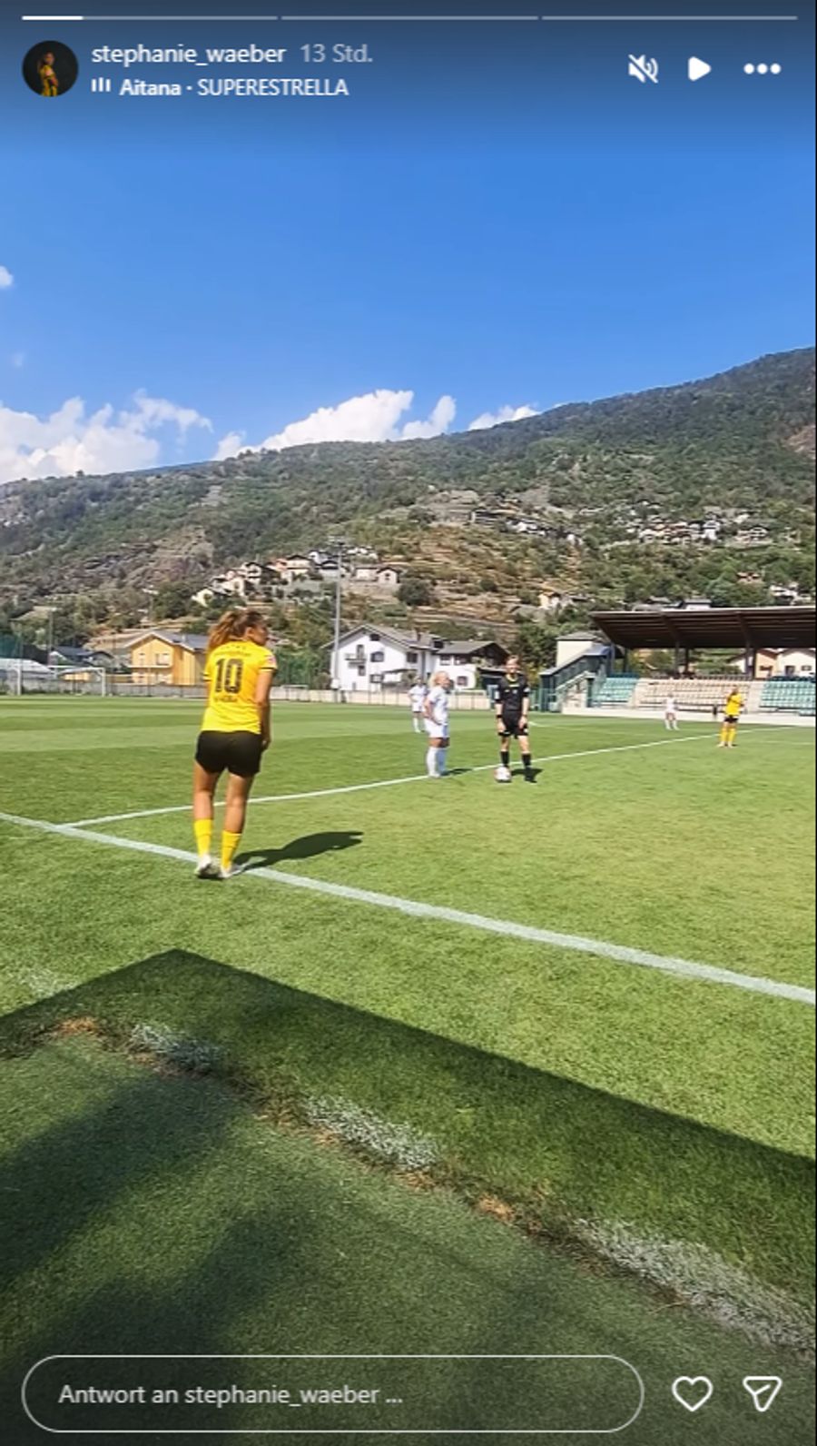 Stephanie Waeber wird im Testspiel gegen Como nach einer Stunde eingewechselt.