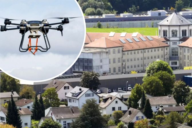 Haftanstalt Lenzburg Drohnen