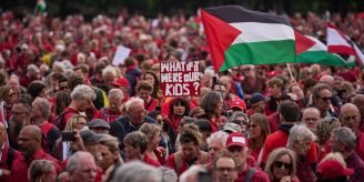 Kundgebung - Zehntausende fordern in Den Haag härteren Israel-Kurs