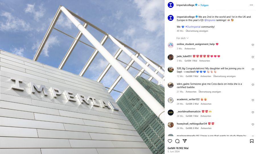 Das Imperial College London gehört zu den besten der Welt - und hat das Verfahren gemeinsam mit der Uni München entwickelt.