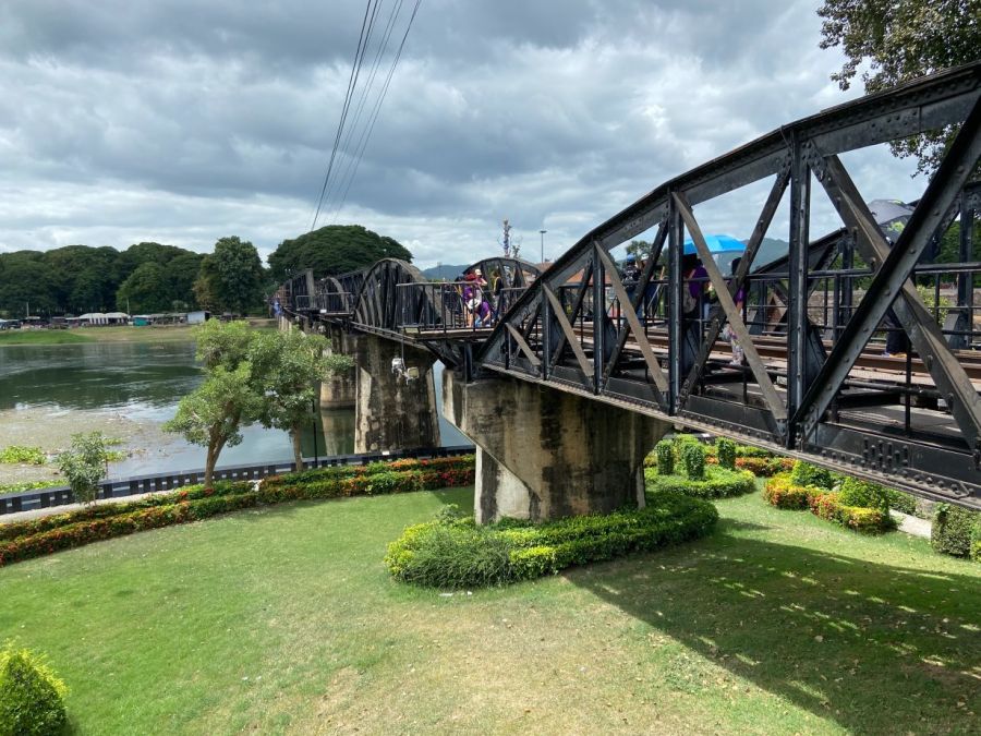 Brücke Fluss Eisenbahn