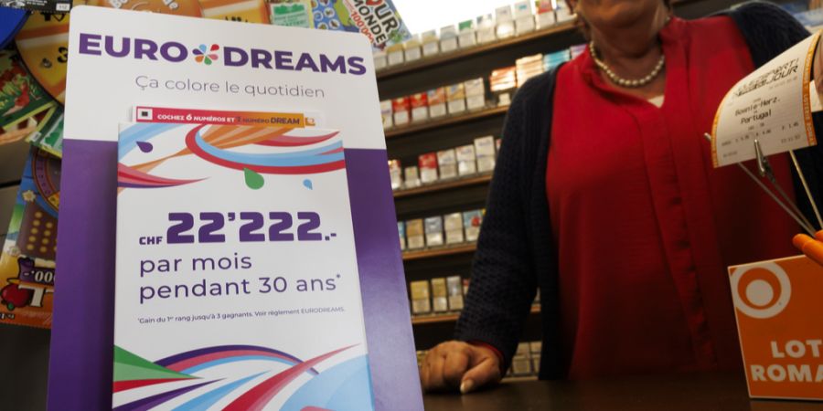 Eurodreams Lotterie Aufsteller Kiosk