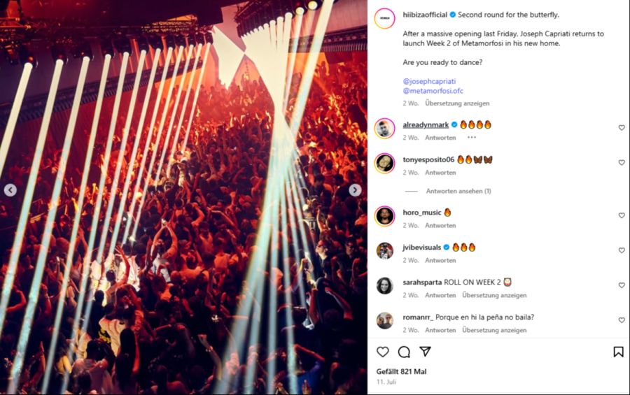 Seit 2022 räumte das Hï Ibiza im Ranking des «DJ Mag» der Top 100 Clubs der Welt immer Platz 1 ab.