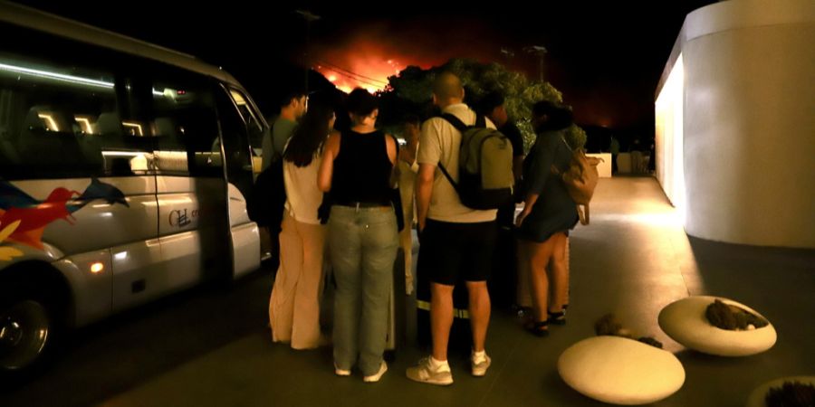 Touristen Evakuierung Kreta Waldbrand