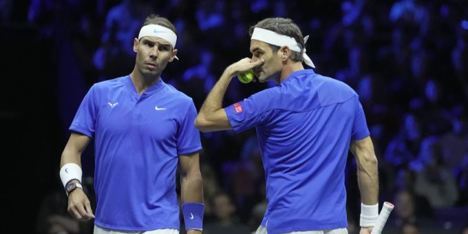 Roger Federer und Rafael Nadal (l.) standen sich oft gegenüber. Beim Laver Cup bildeten die beiden auch ein Team. Roger Federer