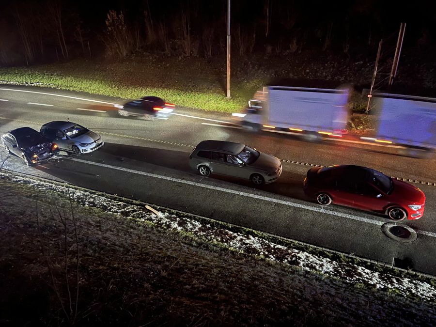 Unfallstelle auf A15.