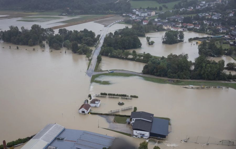 Bild aus St.Pölten am 17. September. Drei Menschen sind bei den Unwettern gestorben.