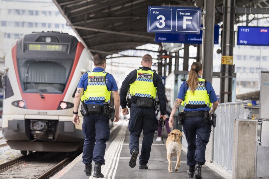 Unter anderem mit der Transportpolizei setzt die SBB auf Präsenz und Prävention.