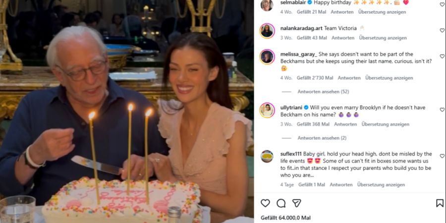 Der 83-jährige Milliardär schwärmt vom Beckham-Spross: «Mein Schwiegersohn Brooklyn ist toll.»