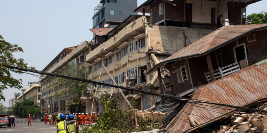Das verheerende Erdbeben in Myanmar jährt sich am 28. März. (Archivbild)