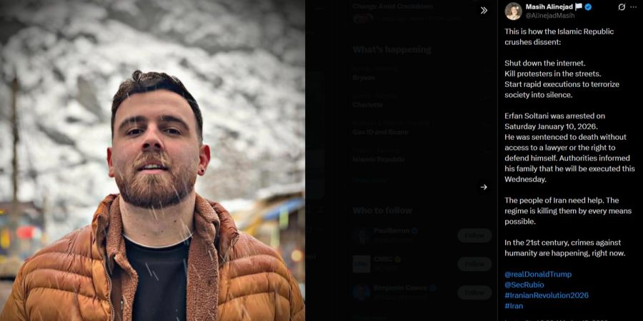 Erfan Soltani Iran Proteste