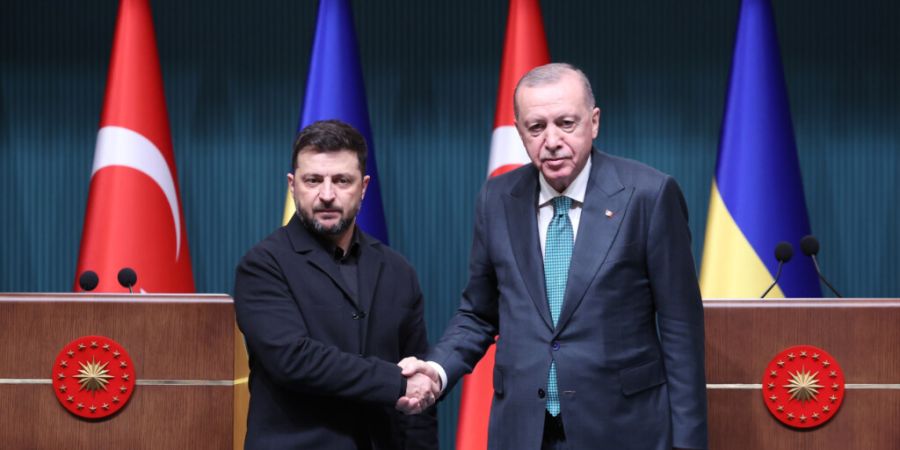 ARCHIV - Der türkische Präsident Recep Tayyip Erdogan und der ukrainische Präsident Wolodymyr Selenskyj. Foto: Yavuz Ozden/DIA Photo/dpa