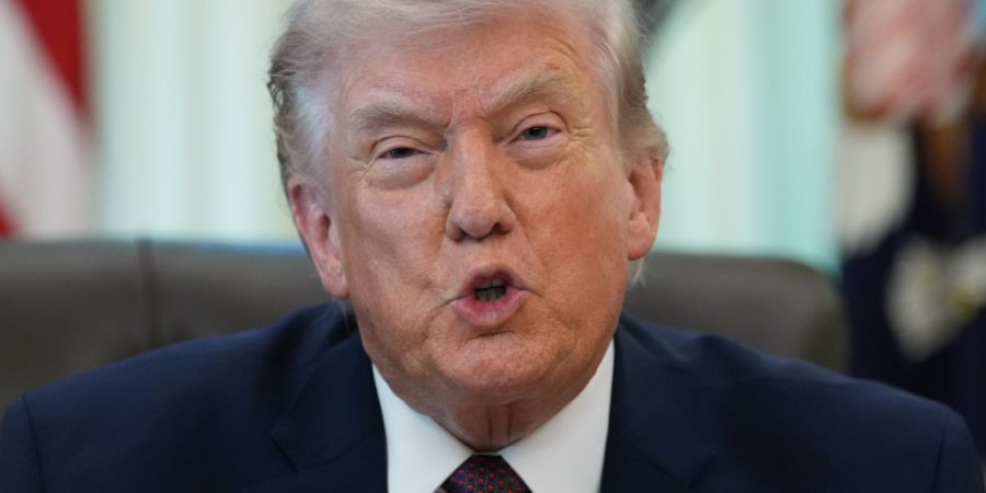 US-Präsident Donald Trump spricht im Oval Office des Weißen Hauses. Foto: Alex Brandon/AP/dpa