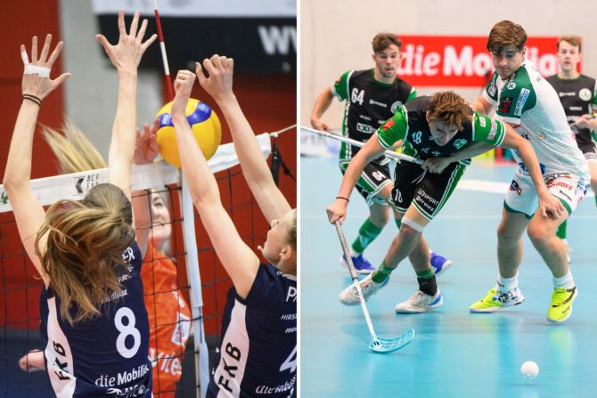 Volleyball, Unihockey Turnhallen