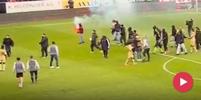 Pyro-Eklat im Cup - Winterthurer Polizei nimmt Fackelwerfer fest