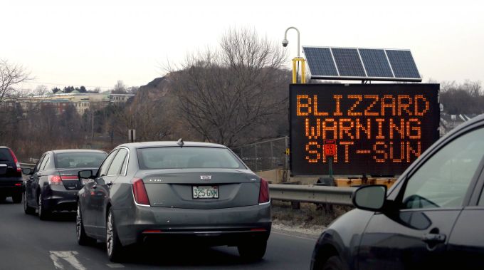 In Boston, hier noch schneefrei, wurden die Bewohner von der Blizzard-Warnung kalt erwischt. Weather in USA
