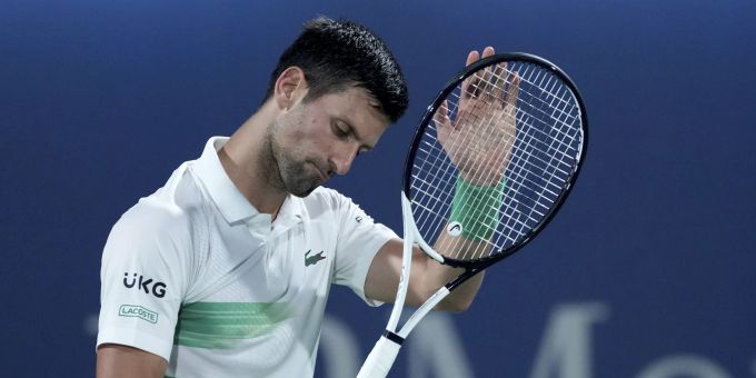 Novak Djokovic beim ATP-Turnier in Dubai. Dubai Djokovic