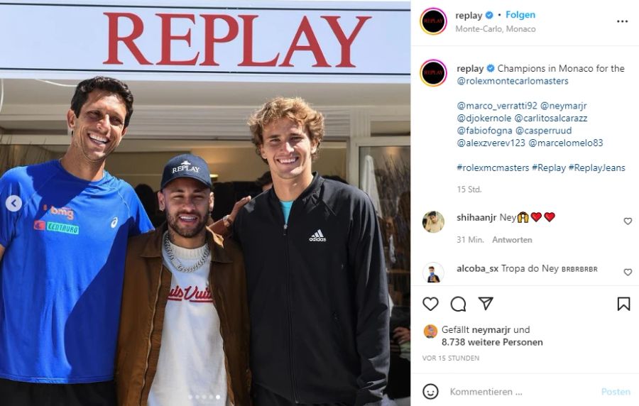 Auch mit Alexander Zverev gab es ein Neymar-Treffen.