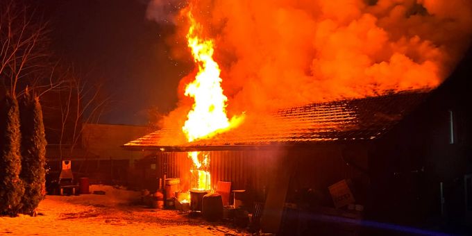 Scheunenbrand in Winterthur.