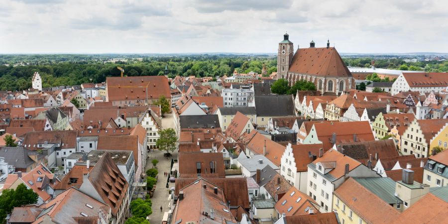 Ingolstadt Obenansicht Altstadt Münster