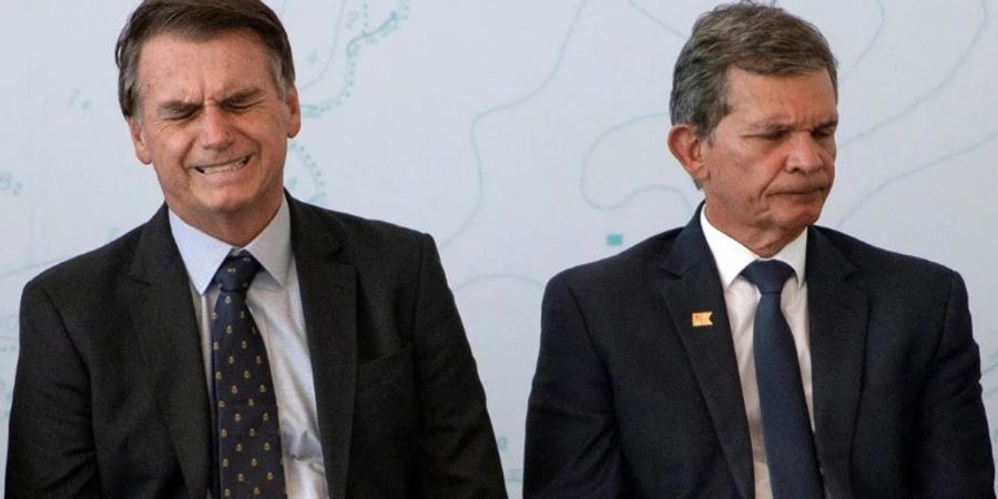 Jair Bolsonaro (l.) mit Joaquim Silva e Luna