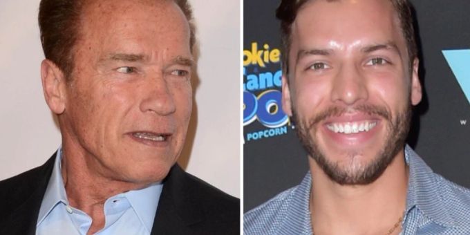 Unmistakably father and son: Arnold Schwarzenegger and Joseph Baena.