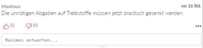 Benzin Preise Kommentare Leser