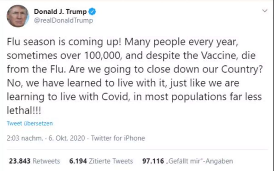 Trump Coronavirus Grippe