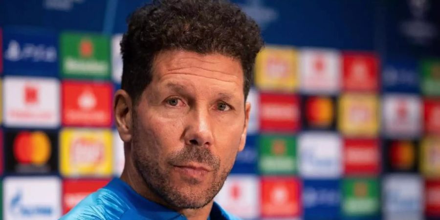 Besitzt viel Temperament: Atléticos Trainer Diego Simeone. Foto: Marius Becker/dpa