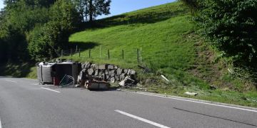 Selbstunfall mit Lieferwagen