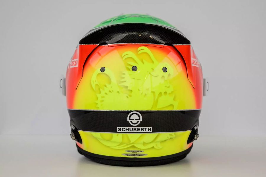 Der Helm, den Mick Schumacher beim Test für Alfa-Sauber tragen soll.