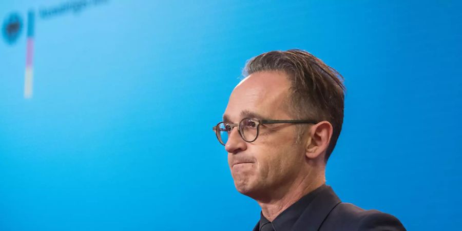 Heiko Maas, Aussenminister von Deutschland, bei einer Pressekonferenz im Auswärtigen Amt. Foto: Stefanie Loos/AFP Pool/dpa