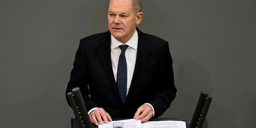 Scholz am Mittwoch im Bundestag