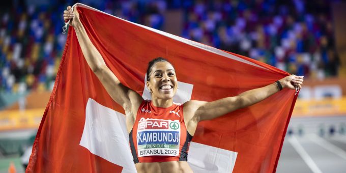 Mujinga Kambundji läuft an der Hallen-EM zu Gold über die 60 Meter. Mujinga Kambundji