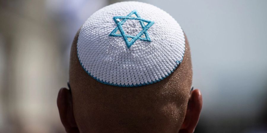 Die Kippa, die traditionelle religiöse Kopfbedeckung jüdischer Männer.