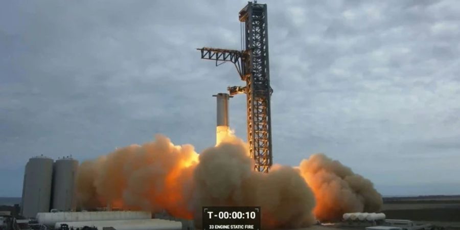 Aufnahme der Triebwerks-Tests von SpaceX-Rakete Starship