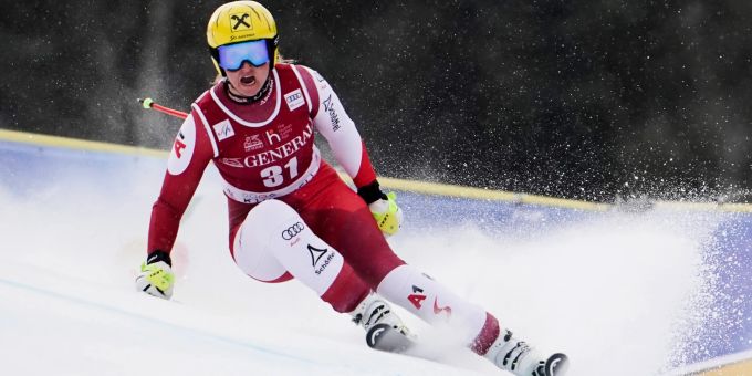 Nina Ortlieb feiert mit ihren Teamkolleginnen einen österreichischen Dreifachsieg. Sie verdrängen Jasmin Flury bis auf Rang sechs. Nina Ortlieb Jasmine Flury