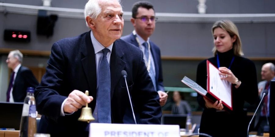 Der EU-Aussenbeauftragte Borrell beim Aussenrat in Brüssel