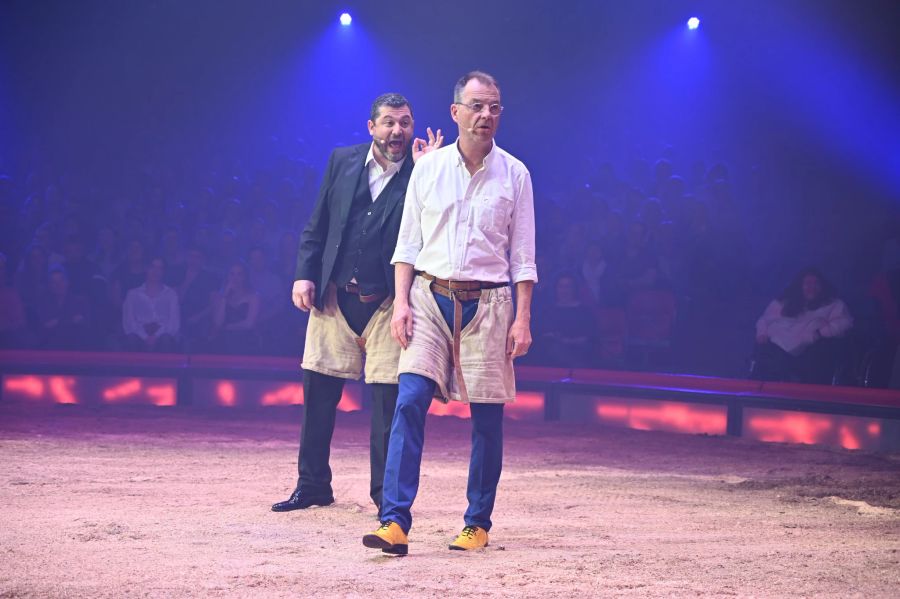 Das Comedy-Duo Peter Pfändler und Carlos Amstutz sorgte in der Menge für zahlreiche Lacher.