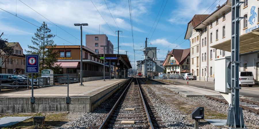 Der BLS Bahnhof Lützelflüh Goldbach.