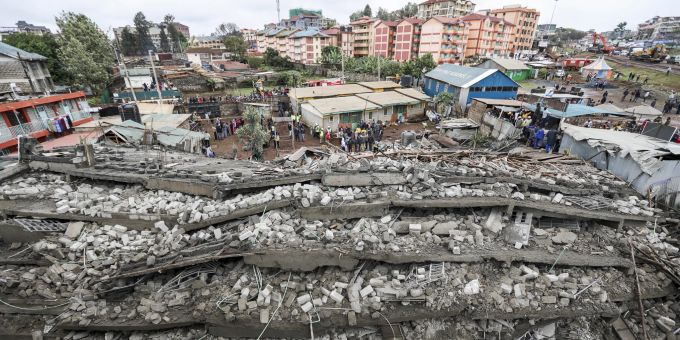 Zwei Tote - Sechsstöckiges Wohnhaus in Nairobi eingestürzt