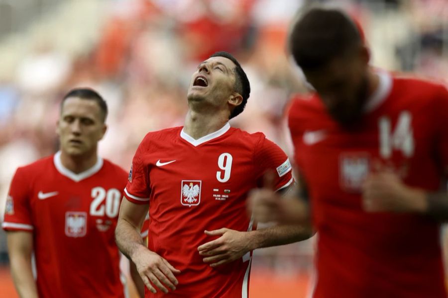 Robert Lewandowski hat beim Heimspiel gegen Wales kein Tor für Polen erzielt.